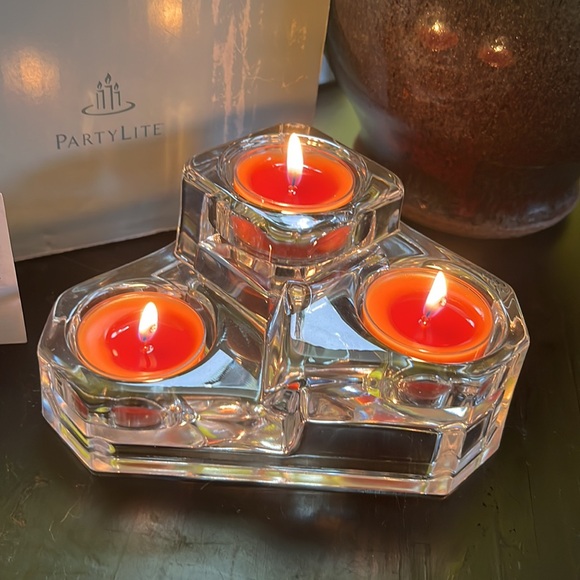 PartyLite Lead Crystal Collection 3 Tier candle holder-PartyLite Gifts Exclusive - Picture 4 of 13